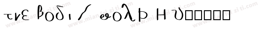 the body, vol. I字体转换